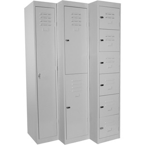 STEELCO PERSONNEL LOCKER 1 Door Silver Grey H1830xW305xD460mm