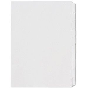 BIBBULMUN MANILLA DIVIDER A4 5 Tab White Unpunched