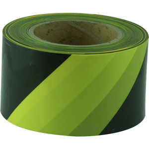 Maxisafe Barricade Tape Yellow & Black 75mm x 100m Each