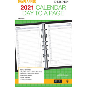 DEBDEN DAYPLANNER DESK EDITION REFILLS - 7 RING Daily Dated (1 year) (2024)