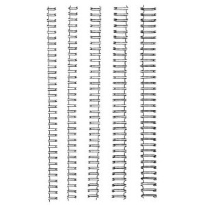 IBICO WIRE BINDING COMBS 8mm 34Loop 45 Sht Cap Silver, Pk100    RG810597