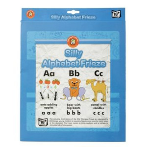 SILLY ALPHABET FRIEZE 3PCS, 23 X 100CM EA