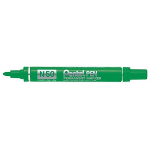 PENTEL N50 MARKERS Green 4.3mm bullet point Bx12