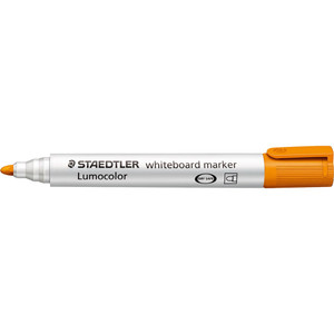 Staedtler 351 Lumocolor Whiteboard Marker 2.0mm Bullet Point - Orange, Box of 10