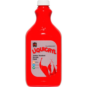 EC LIQUICRYL FLUORESCENT PAINT 2 Litre Scarlet