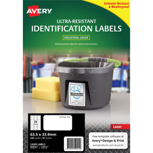 Avery 959241 Ultra Heavy Duty Industrial Labels White L7912