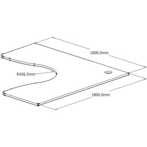 RAPID SCREEN TOPS W1800xW1800xD700mm Cornr White