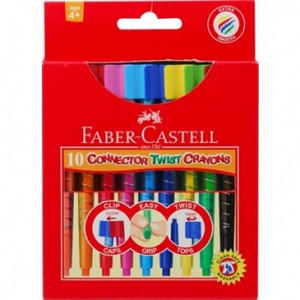 FABER-CASTELL CONNECTOR TWIST CRAYONS 10 Assorted Colours