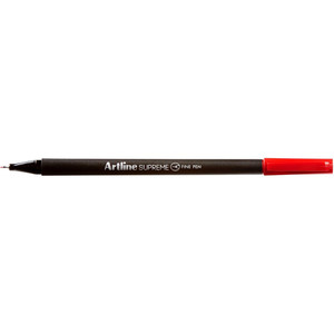 ARTLINE SUPREME FINELINER PENS 0.4mm Red Pack of 12