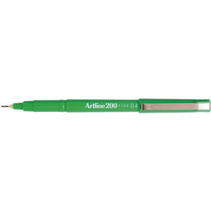 ARTLINE 200 FINELINE PENS 0.4mm Green Bx12