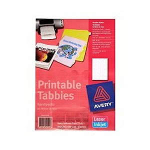 AVERY L7431 PRINTABLE TABBIES Assorted Tabs White Pk48