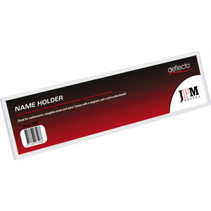 DEFLECT-O DOOR NAME PLATE HOLDER 
226mm (W) x 58mm (H) x 6mm (D) With Velcro & Magnets