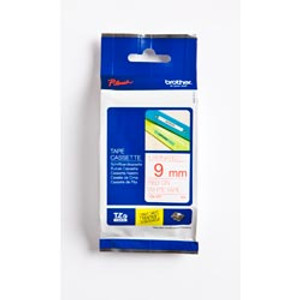 BROTHER TZE-222 PTOUCH TAPE 9mm x 8mtr Red On White