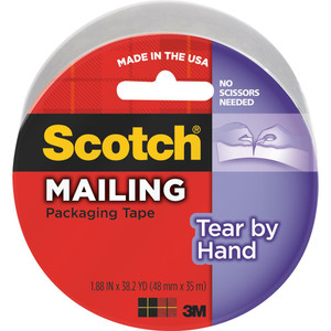 SCOTCH 3842 PACKAGING TAPE Tear By Hand Clear 48mmx35mt 70005058907