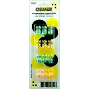 OSMER SUPER MAGNETS 4 Assorted Colours Pk12