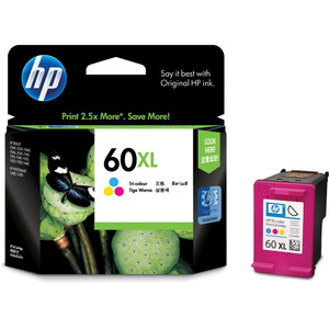 HP 60XL ORIGINAL TRI-COLOUR HIGH YIELD INK CARTRIDGE (CC644WA) Suits D2560 / F4280