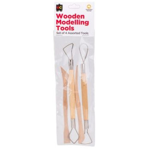WOODEN MODELLING TOOLS SET OF 4