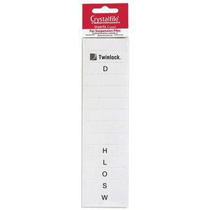 CRYSTALFILE INDICATOR TAB INSERTS A-Z White Pk52