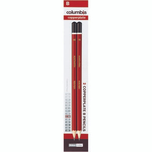 COLUMBIA COPPERPLATE LEAD PENCIL HEXAGONAL B PK2