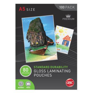 GBC A5 80MIC LAMINATING POCKET BL80MA5 (Pack of 100)