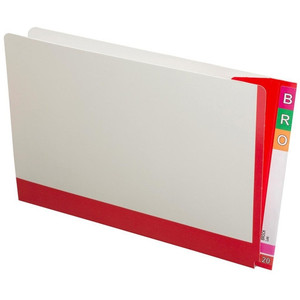 AVERY FULLVUE F/C LATERAL FILE WHITE , RED TAB AND SPINE 165715RED