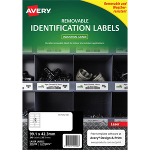 Avery 959208 Heavy Duty Industrial Labels White L4776 (240 Labels)