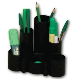 ITALPLAST Desk Tidy greenR - Recycled Black, Each