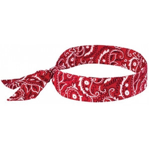 ERGODYNE CHILL-ITS 6700 COOLING BANDANA (TIE) Red Western