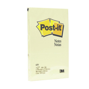 3M POST-IT-NOTE #659 101X152mm YELLOW 70016033345