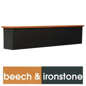 LOGAN RECEPTION HOB 1800x450X300 Beech & Ironstone (Hob only - Desk not Included)