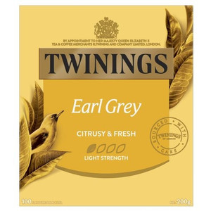 TWININGS TEA BAGS Earl Grey Tea Bags Pack Of 100