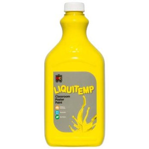 EDUCATIONAL COLOURS LIQUITEMP POSTER PAINT 2L BRILLIANT YELLOW