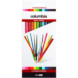 COLUMBIA COLORSKETCH PENCILS Full Length Assorted Wlt12 620012PCK