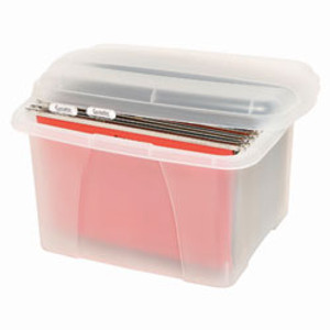 CRYSTALFILE PORTA BOX 32l Clear with files