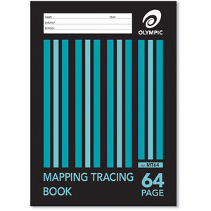 OLYMPIC MAPPING & TRACING BOOK MT64 A4 297 x 210mm, 64 Page, Blank