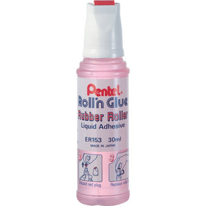 Pentel ER153 Arts Roll'n Glue 30ml Pink