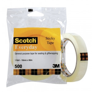 SCOTCH 502 EVERYDAY STICKY TAPE 18mmx66m, 8Pk AB010623994