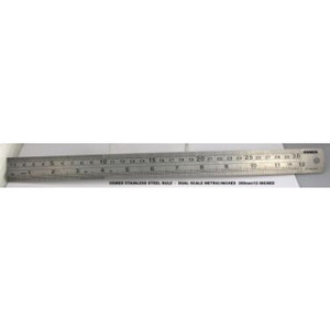 STAINLESS STEEL 30CM RULER DUAL MEASURE 30cm / 12 inch