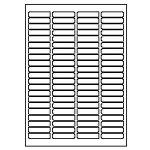 A4 WHITE PERMANENT LABELS 84 Per Page, 46mm x 11.1mm Bx100