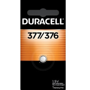 DURACELL 377 SILVER OXIDE BUTTON CELL BATTERY