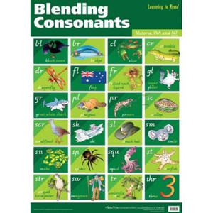 BLENDING CONSONANTS -VIC/WA/NT WALL CHART *** While Stocks Last ***