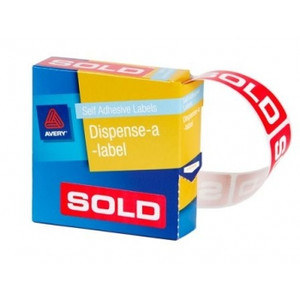AVERY DISPENSER LABELS - PRINTED Sold 19 x 64mm, Pk250