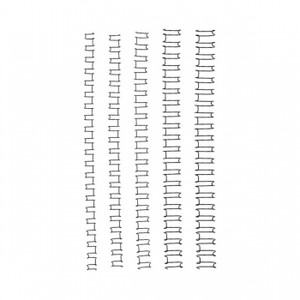 IBICO WIRE BINDING COMBS 12mm 21 Loop 95 Sheet Cap Black, Bx100