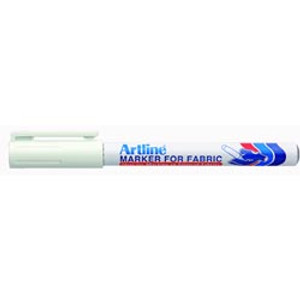 ARTLINE 750 LAUNDRY FABRIC MARKER 1.2mm White Ink, Bx12
