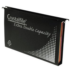 CRYSTALFILE SUSPENSION FILES PP Complete EXTRA STRENGTH DOUBLE Capacity Black (Pack of 10)