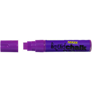 TEXTA JUMBO LIQUID CHALK Dry Wipe Chisel 15mm Nib Prple