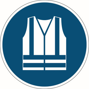 DURABLE SAFETY MARKING SIGN USE DURABLE SAFETY VEST BLUE