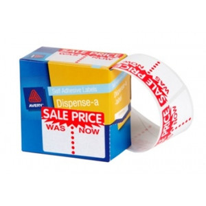 AVERY DISPENSER LABELS - PRINTED Sale Price Was/Now 44 x 63mm, Pk400