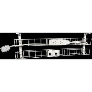 RAPID CABLE MANAGEMENT Dual Basket 650mm 2GPO + 2Data 1.5m Interconnecting Lead