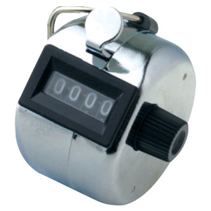 ITALPLAST Tally Counter Metal (4 Digit) - Chrome, Each